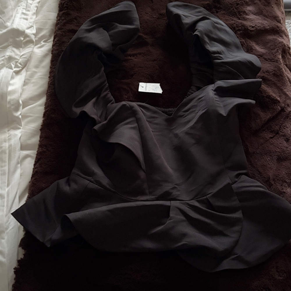 Express Black Peplum Top